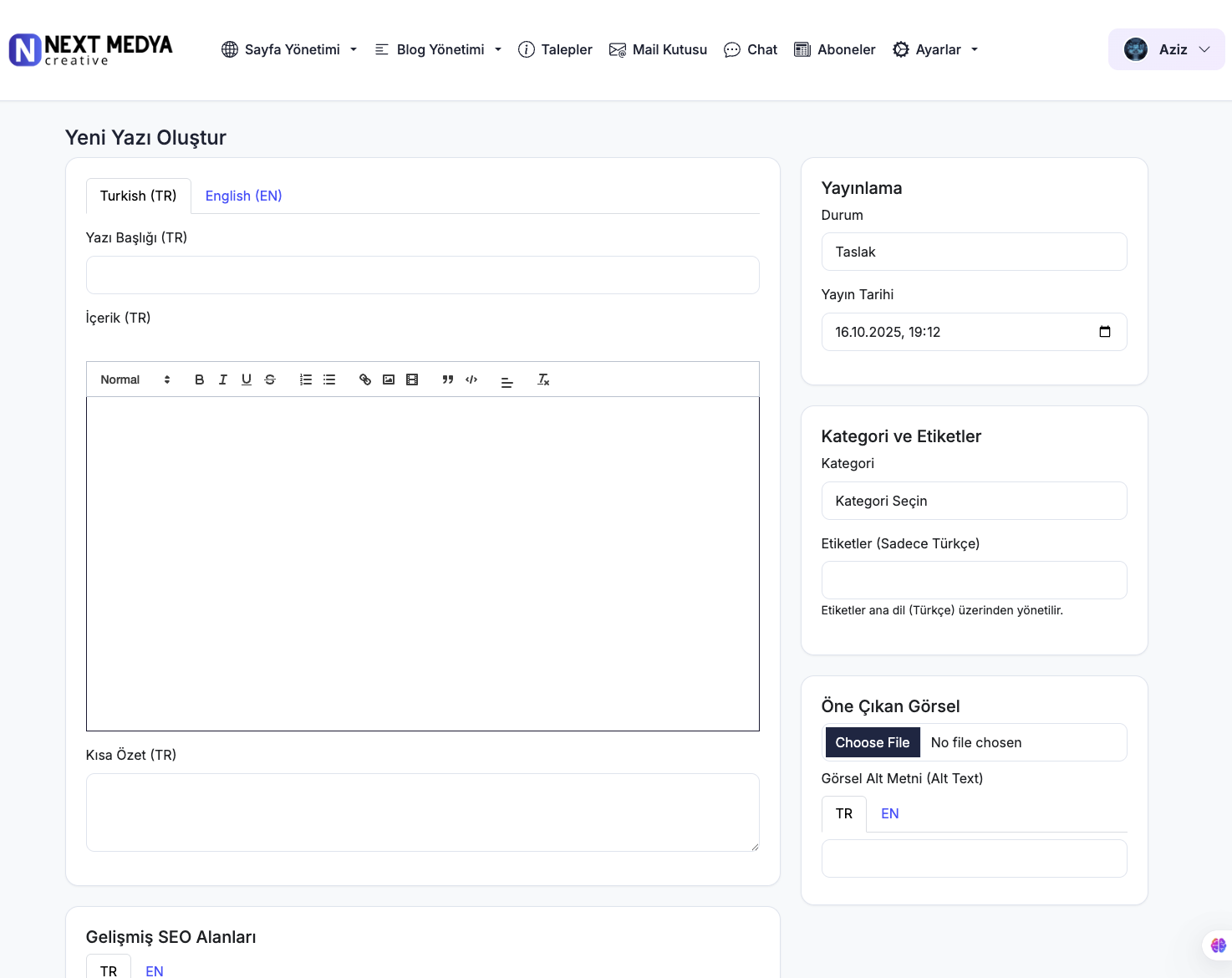 Dashboard Önizleme