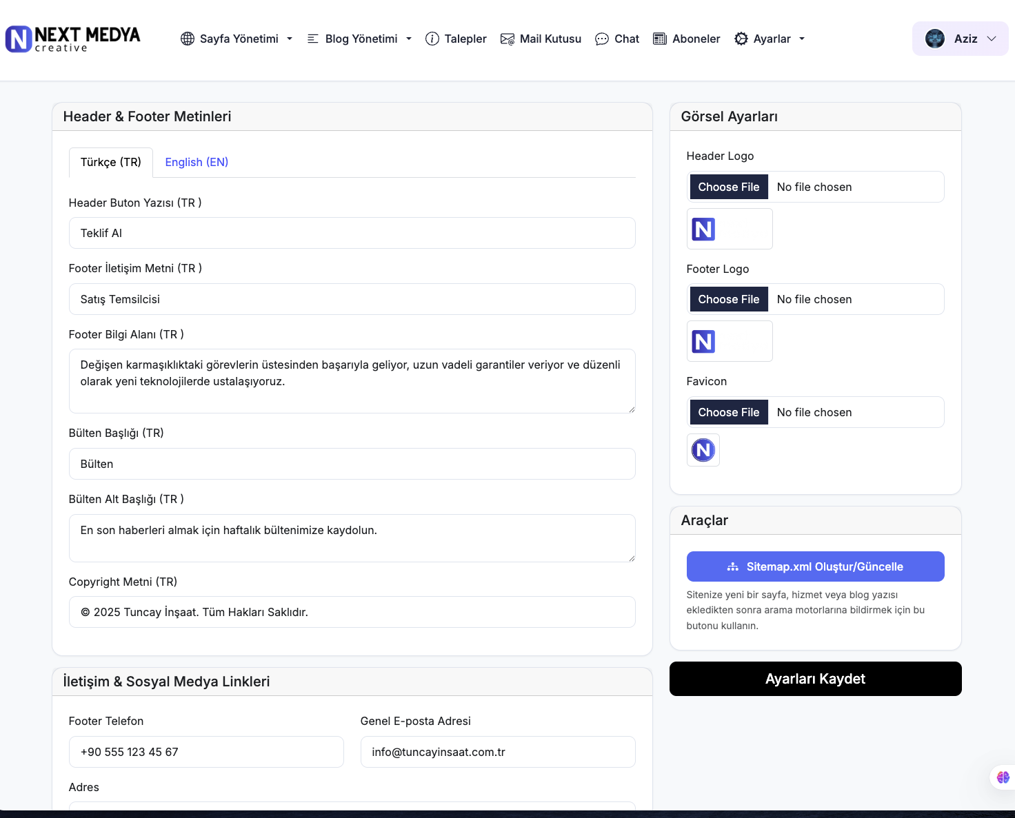 Dashboard Önizleme